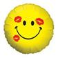 Mylar Smiley Kiss Yellow @5