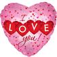 Mylar I Love U Heart Love @5