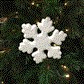 Snowflake Foam Orn 7" Wh