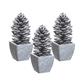 Snowed Pine Cone in Pot 7.5"