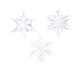 Acrylic Snowflake Orn 9" Clr Ast