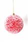 Sugar Crystle Ball Orn 4" Red