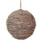 Iced Twig Ball Orn. 7.25" Wood White