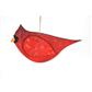 Wood Cardinal Orn 6" Red