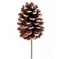 Frosted Pine Cone Pick 4" Brown