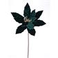 Velvet Poinsettia Stem 22" Green