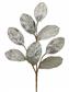 Sequin Magnolia Leaf Spray 28"Platinum